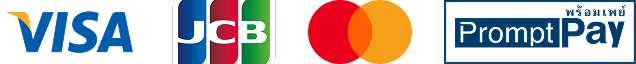 Visa, JCB, Mastercard, PromptPay